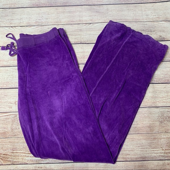 Juicy Couture Pants - Juicy Couture Y2K purple velour track pants